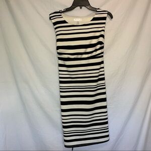 Motherhood maternity  striped jacquard textured sleeveless dress medium
